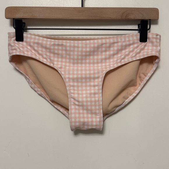 ALBION Fit Pink White Checkered Cheek
Hipster Bikini Swimsuit Bottoms Size S - Picture 3 of 5